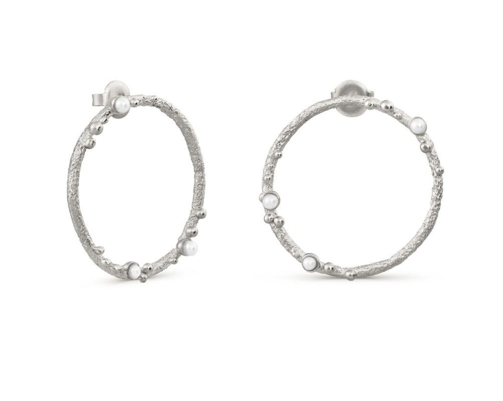 Pendientes circulares de plata GUSPIRA