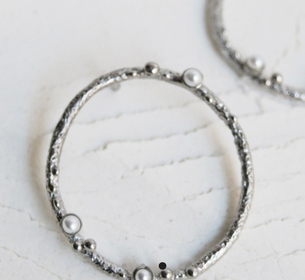 Pendientes circulares de plata GUSPIRA