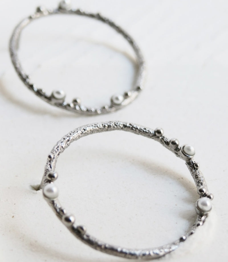 Pendientes circulares de plata GUSPIRA