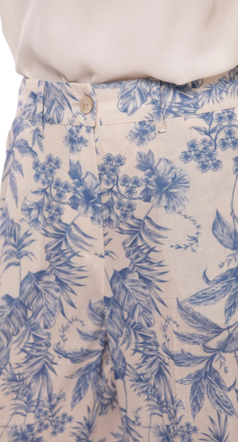 Pantalón estampado Toile de Jouy