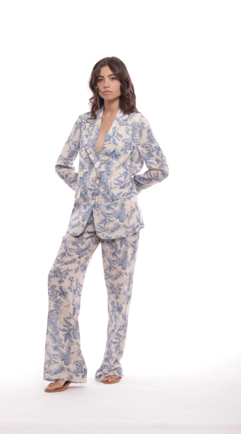Pantalón estampado Toile de Jouy