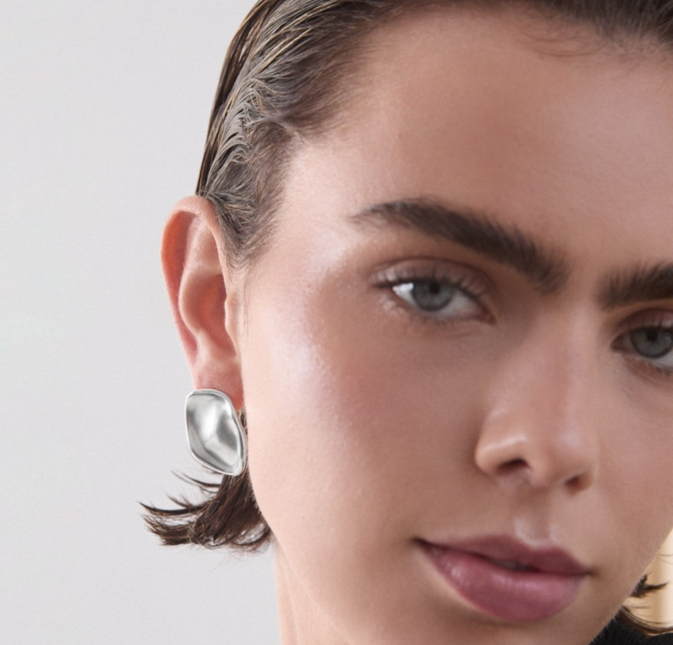 Pendientes Grandes Plata Cala