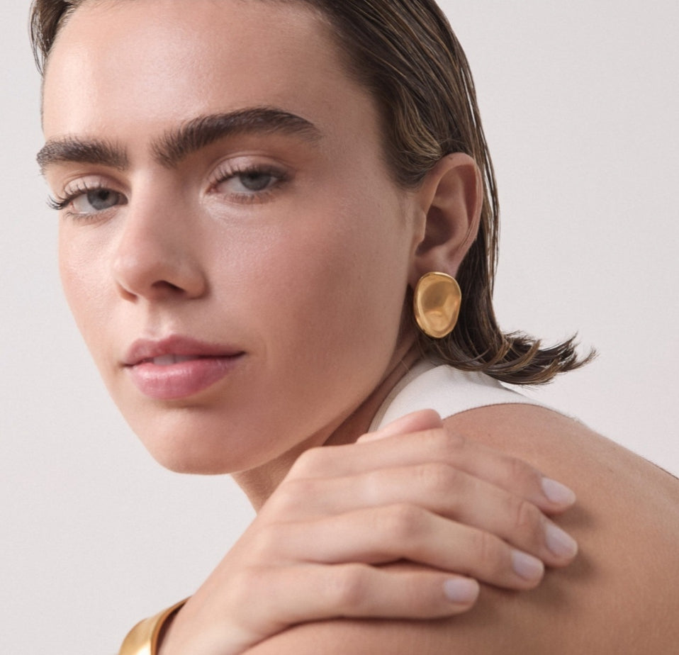 Pendientes Grandes Dorados Cala