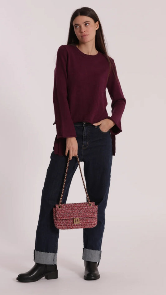 Bolso tejido tonos cálidos