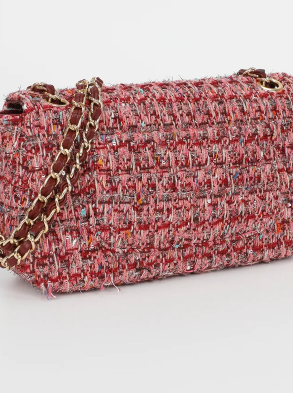 Bolso tejido tonos cálidos