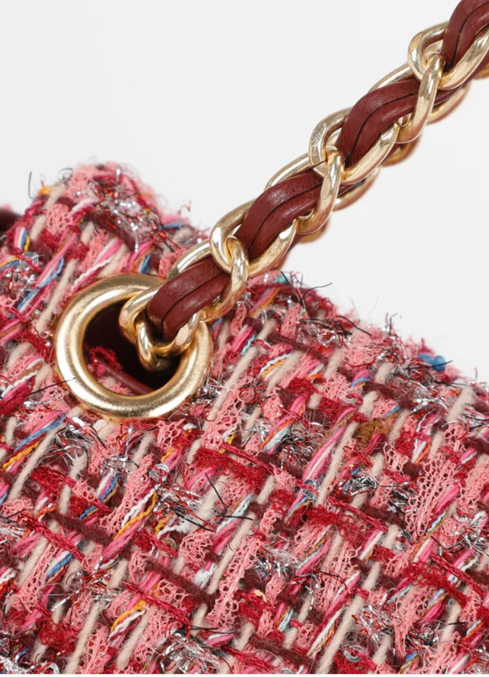 Bolso tejido tonos cálidos