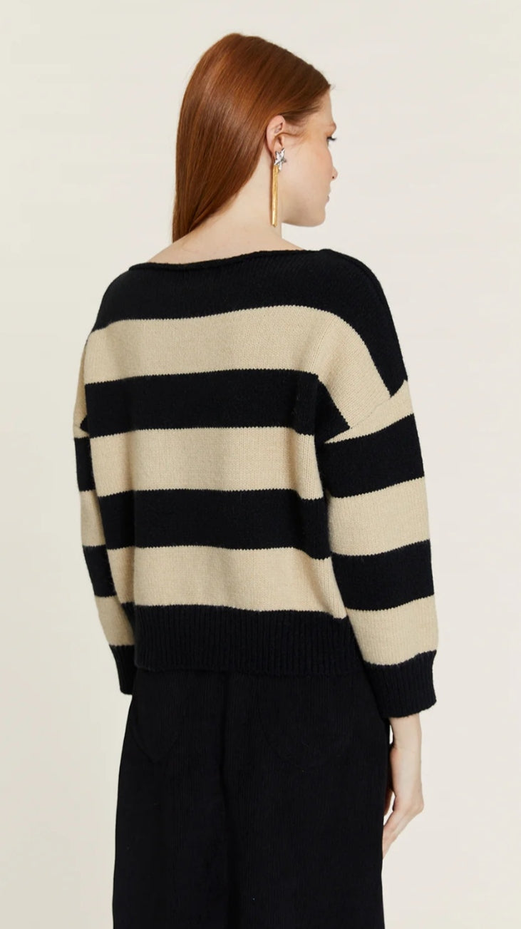 Jersey rayas negro/crema