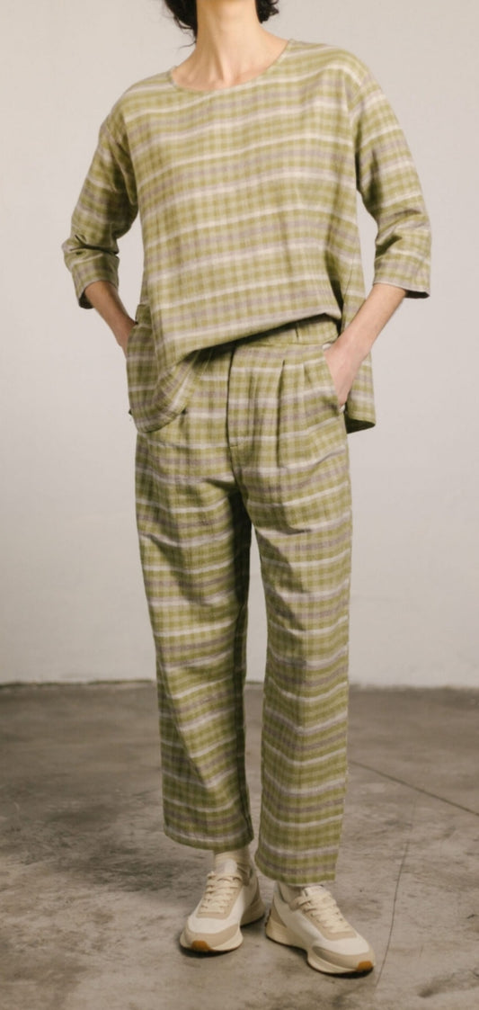 Pantalón cuadros verde