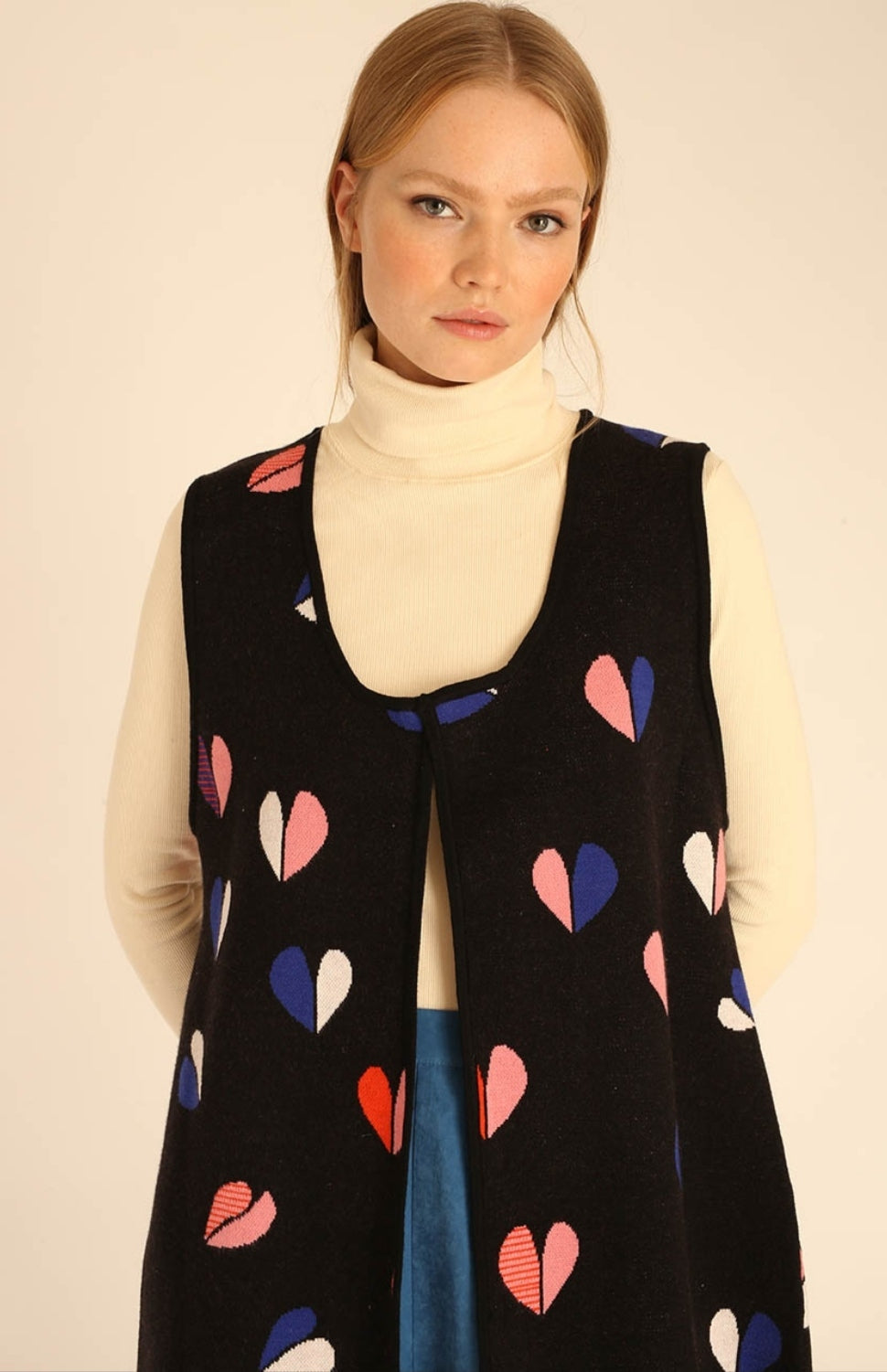 Chaleco Largo Corazones