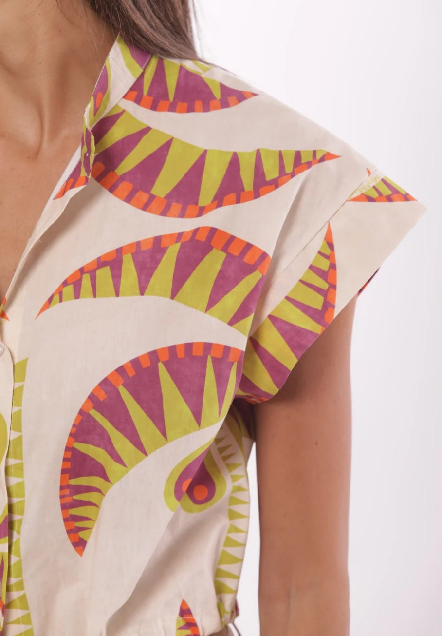 Blusa estampado Palmeras