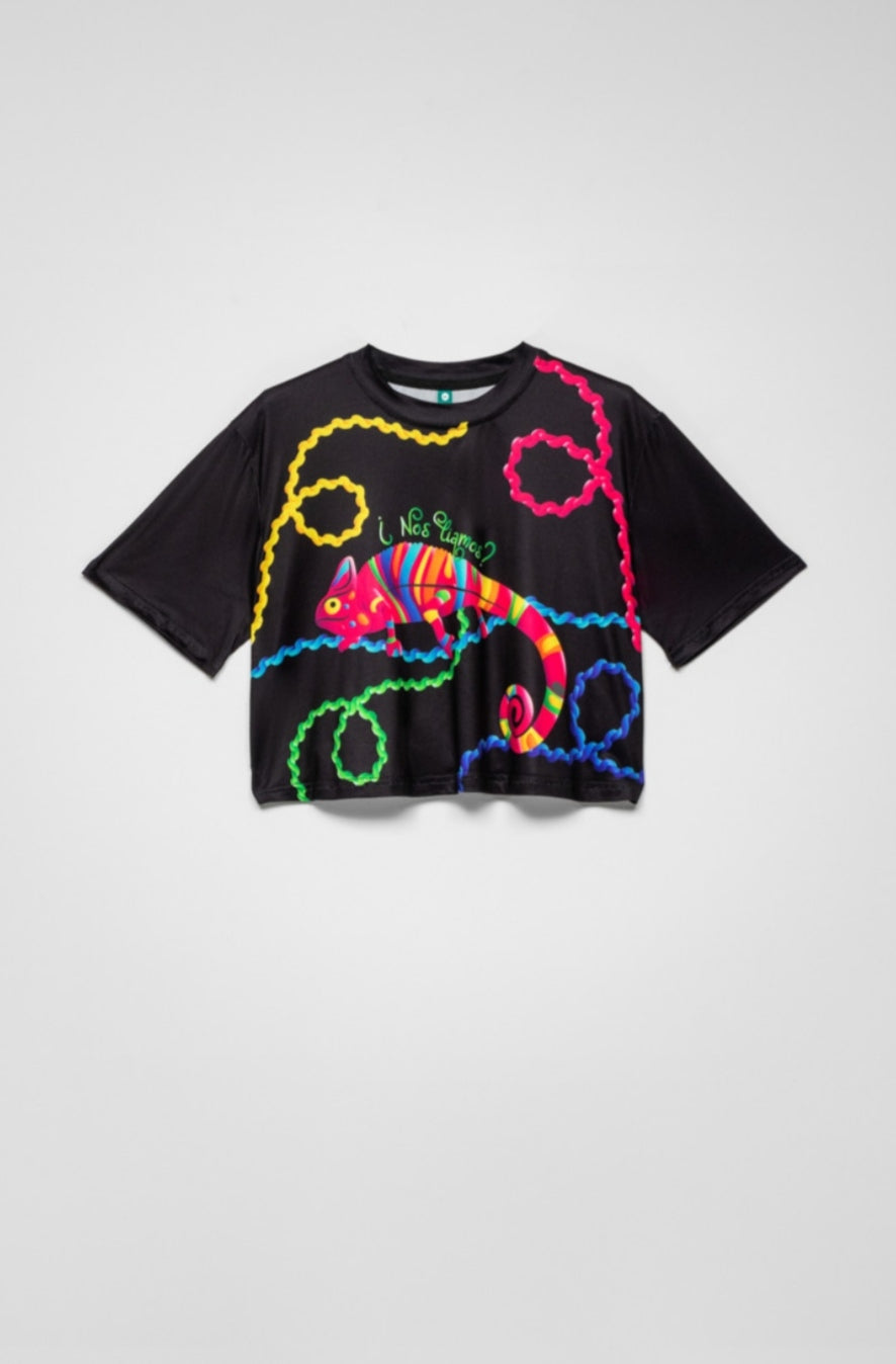 Camiseta crop Camaleónica