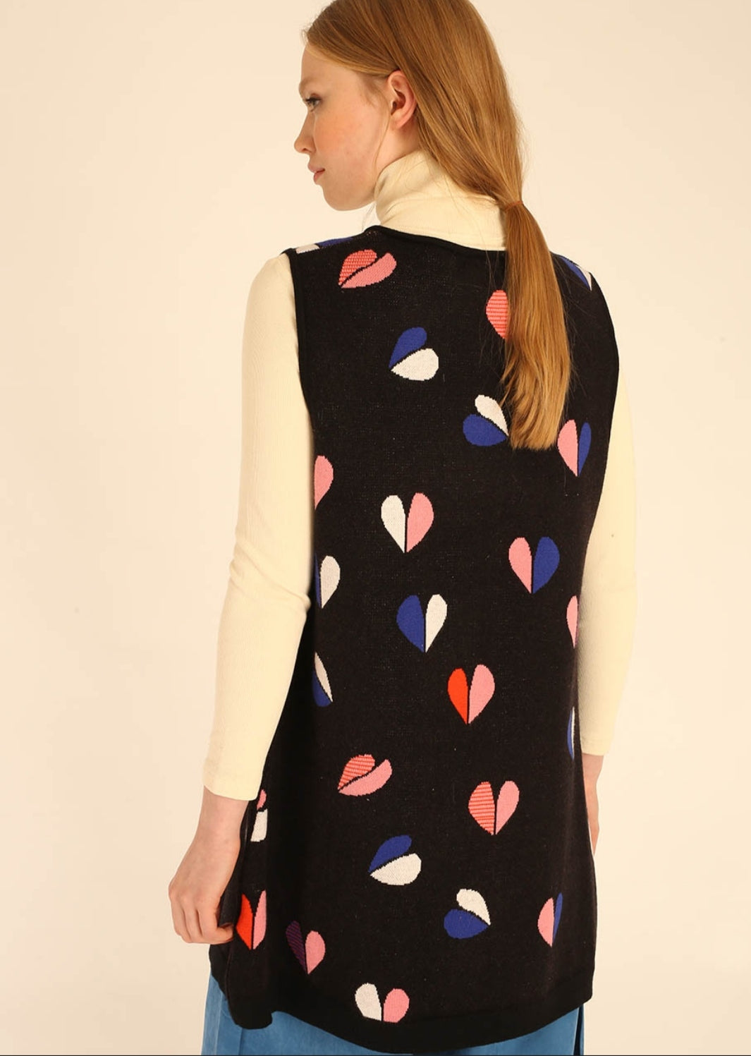 Chaleco Largo Corazones