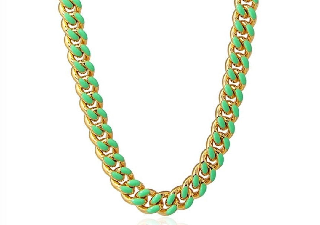 Collar eslabones esmaltados