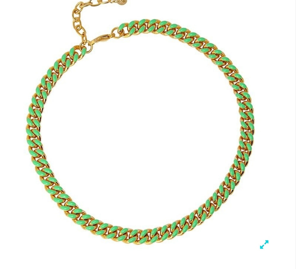 Collar eslabones esmaltados