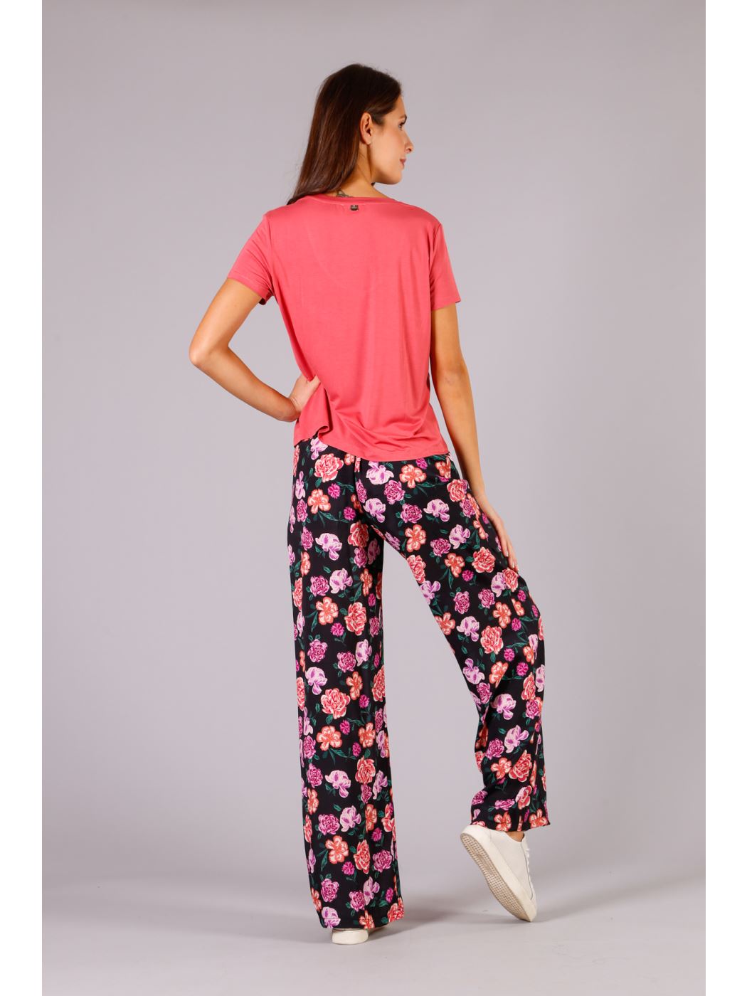 Pantalón palazzo de flores