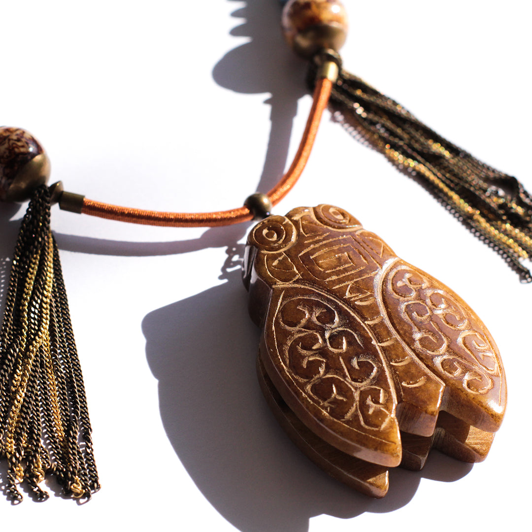 Collar de Nature Bijoux con escarabajo