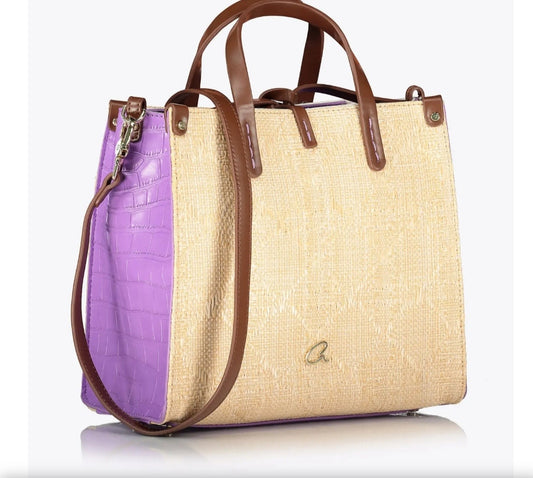 Bolso Beige/ lila