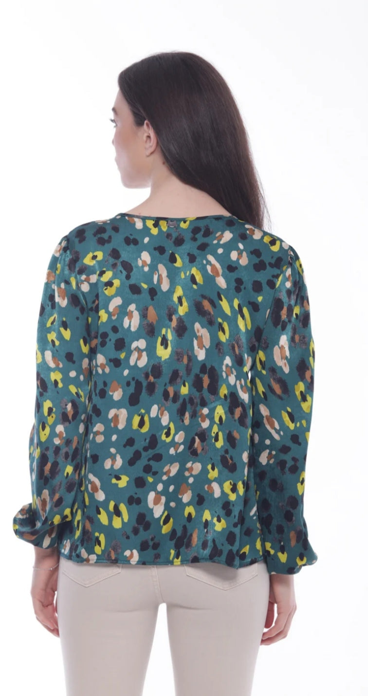 Blusa Verde Leopardo