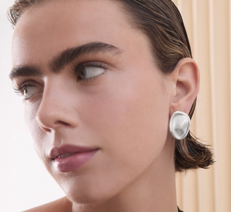 Pendientes Grandes Plata Cala