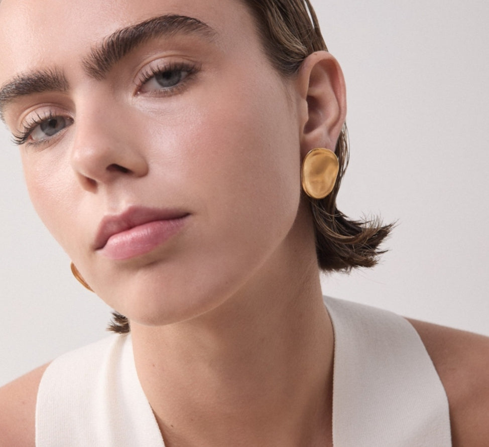 Pendientes Grandes Dorados Cala