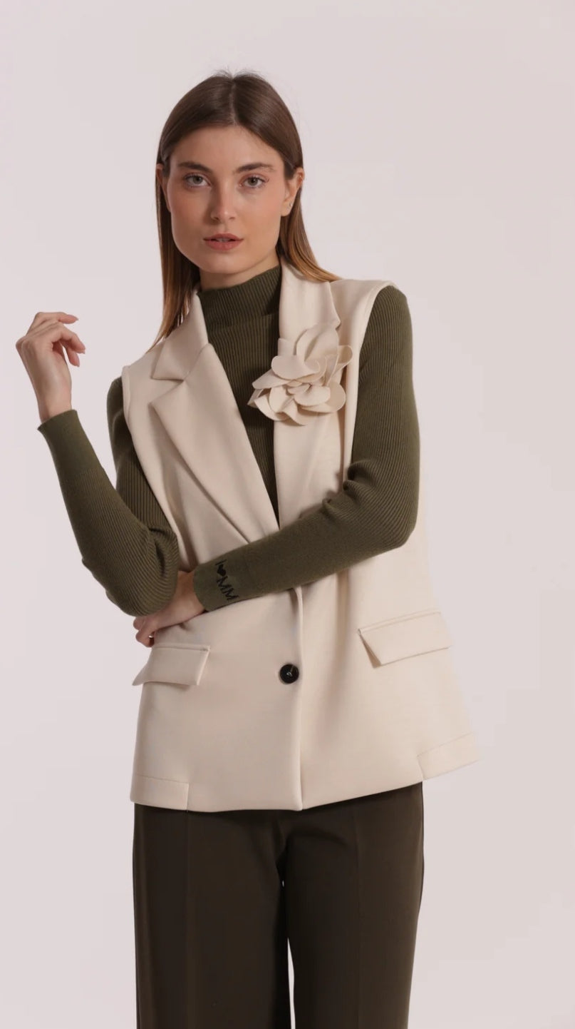 Chaleco Beige
