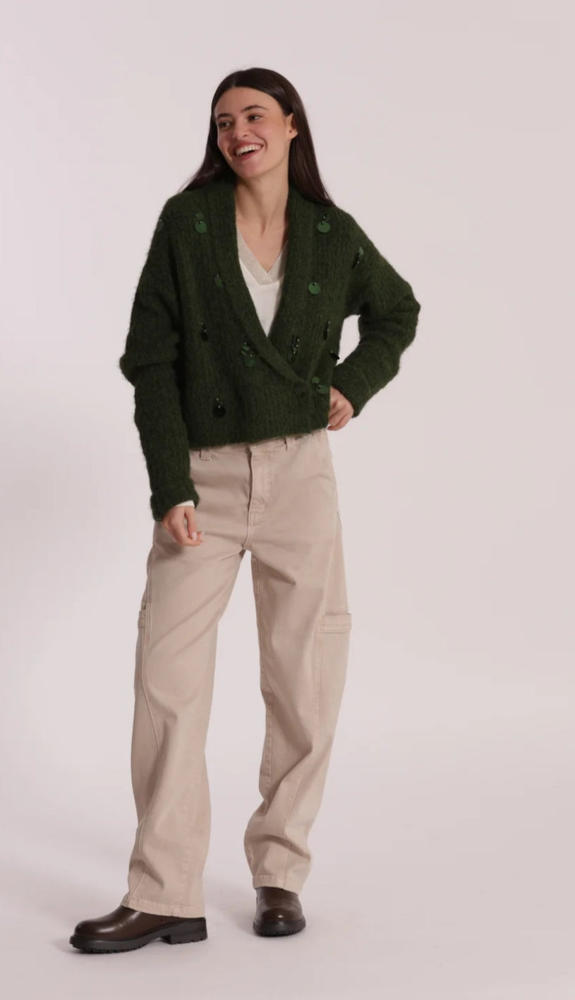 Chaqueta lentejuelas verde