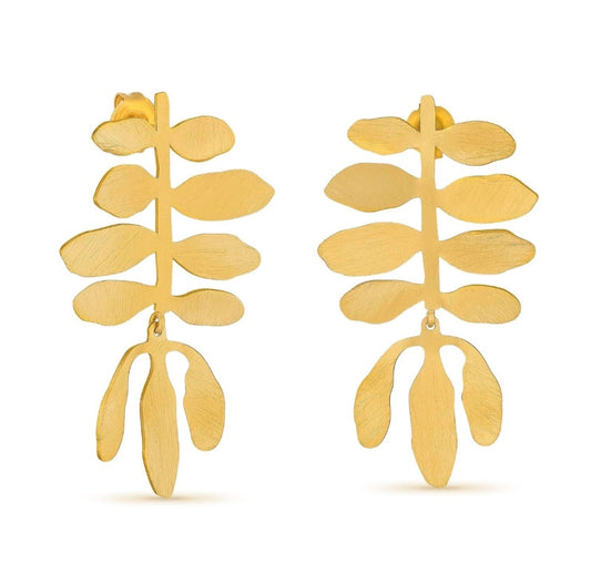 Pendientes grandes dorados Silvela