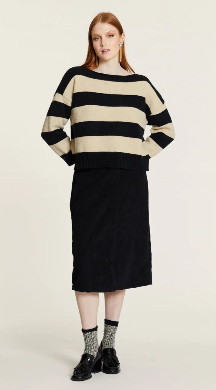 Jersey rayas negro/crema