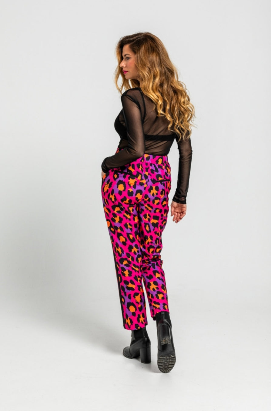 Pantalón animal print fucsia