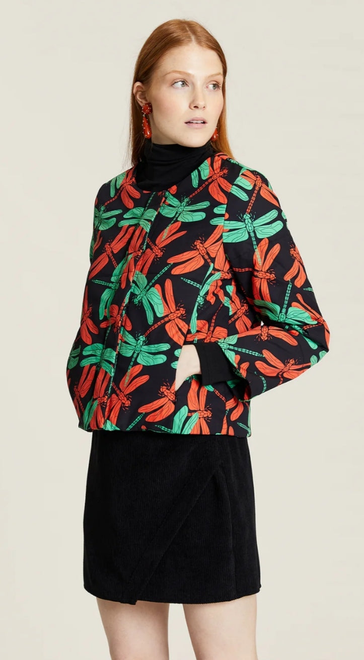 Chaqueta acolchada libélulas