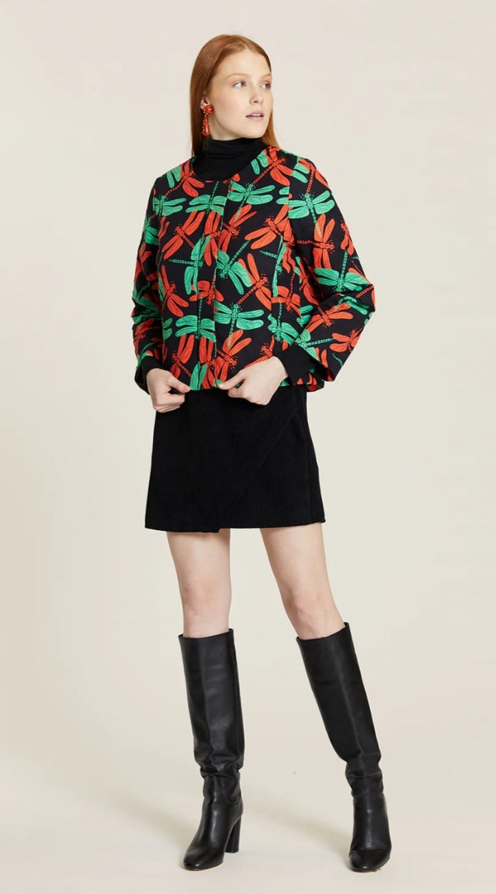 Chaqueta acolchada libélulas