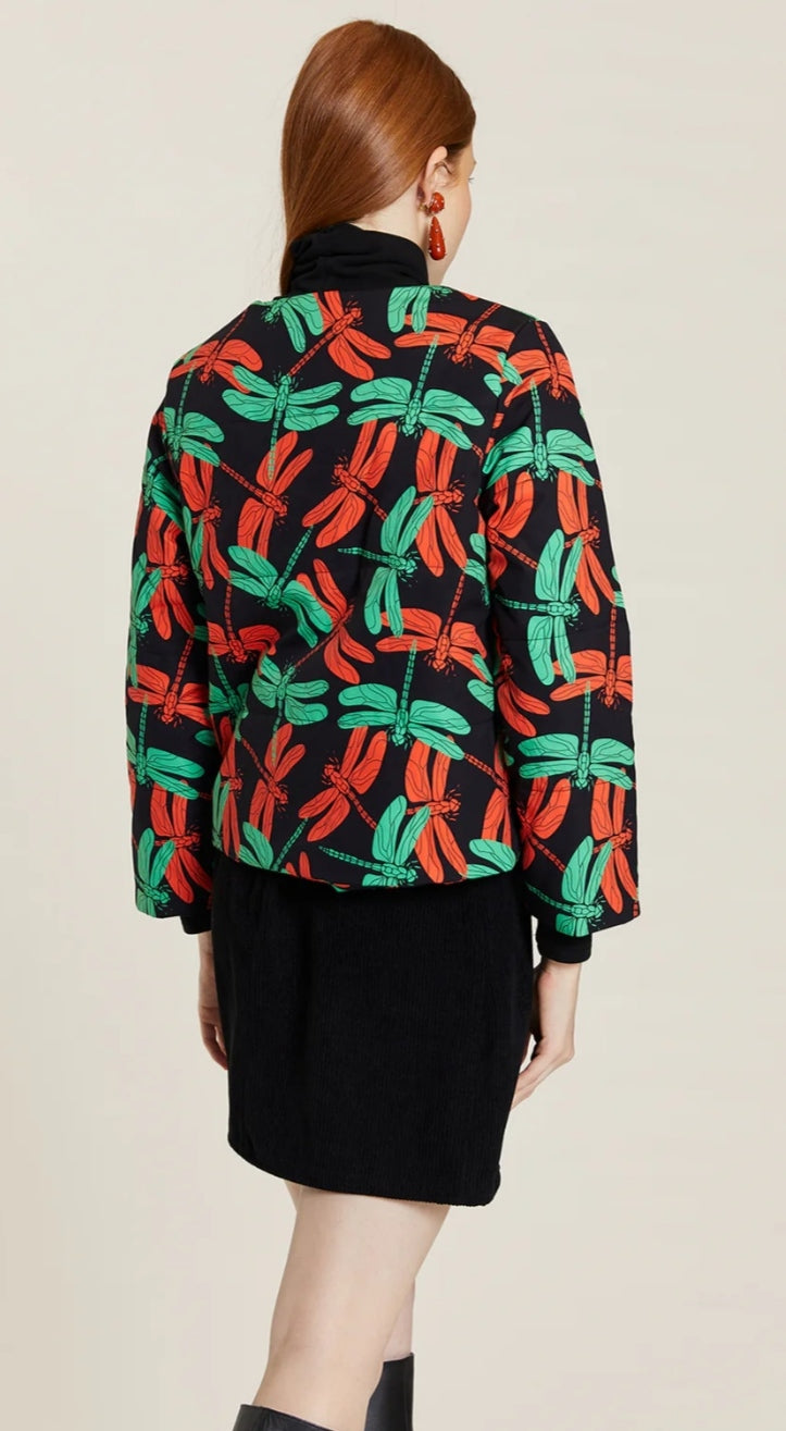Chaqueta acolchada libélulas