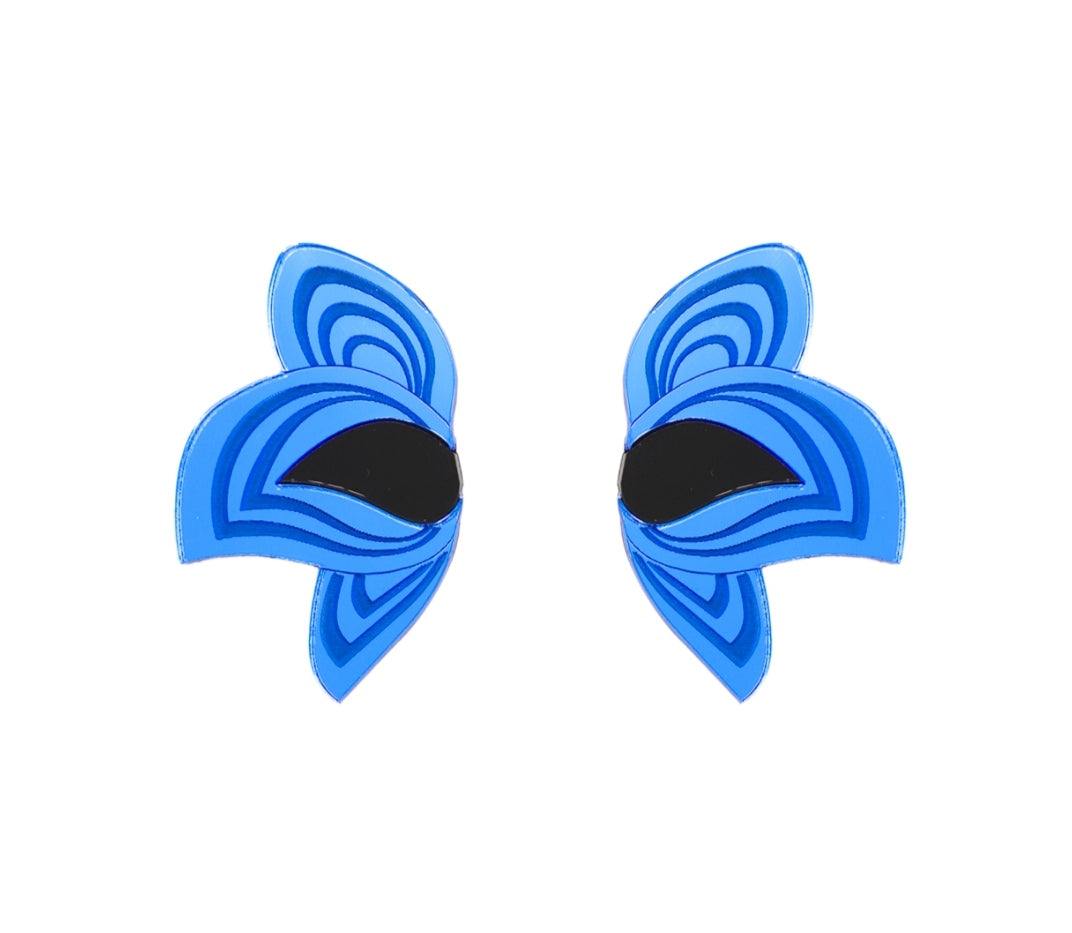 Pendientes Ojos azul y negro