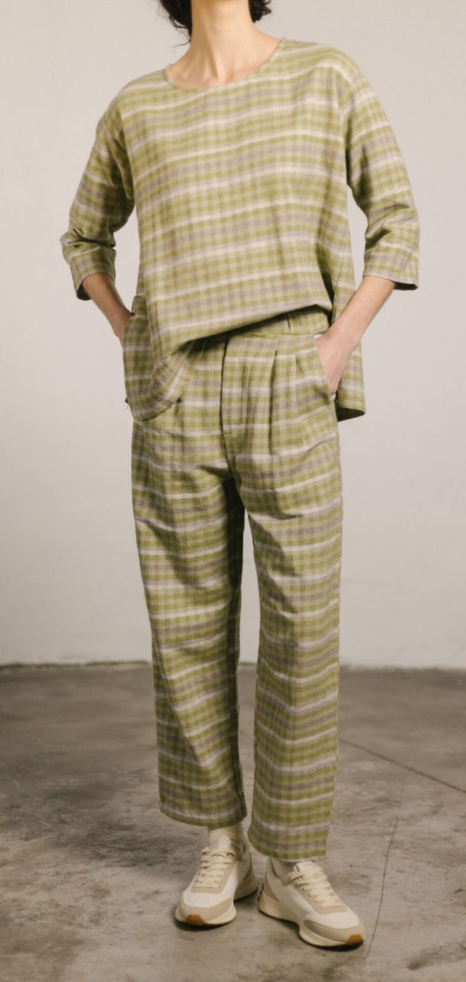 Pantalón cuadros verde