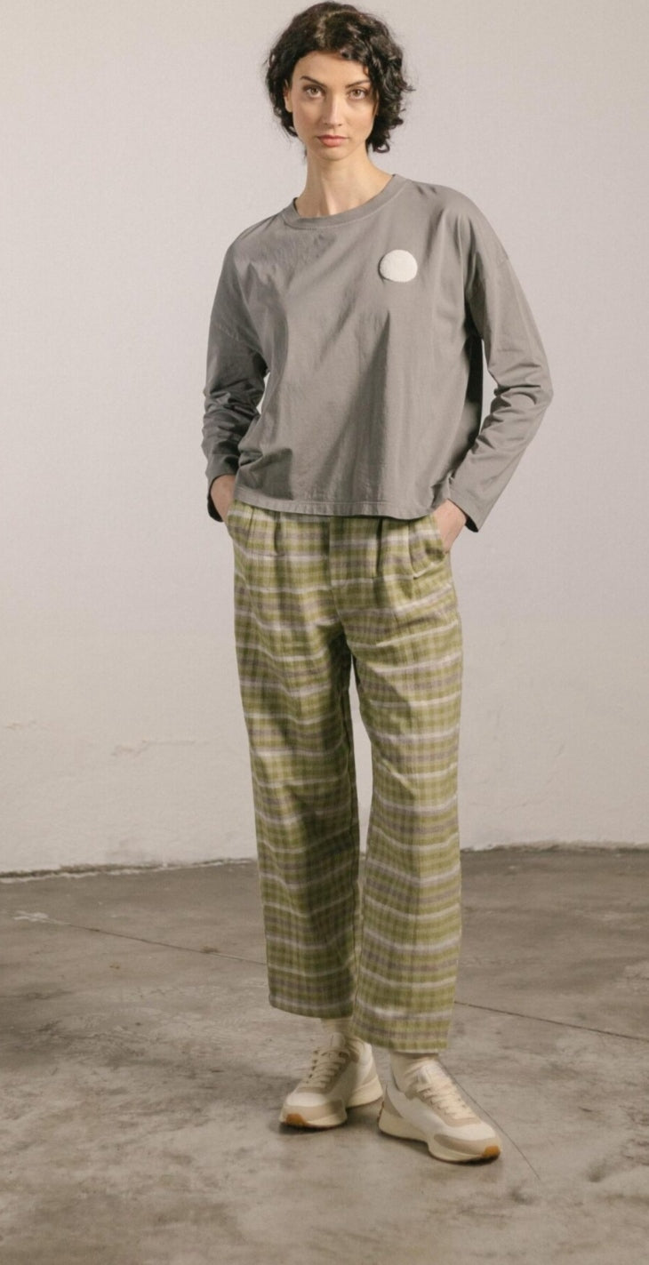 Pantalón cuadros verde